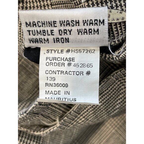 Vintage 90s Calvin Klein Sport Side Buckle Pant Size 10 Black White Plaid NEW - Picture 7 of 8